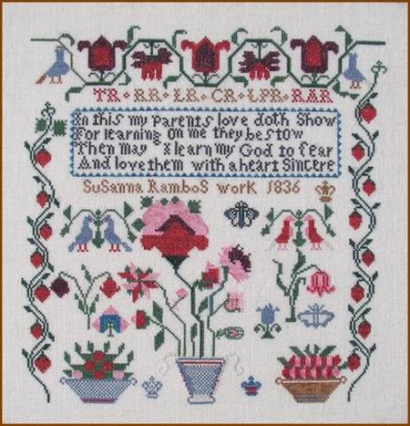 Susanne Rambo 1836 Sampler