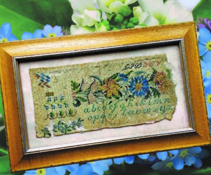 Antique Sampler Fragment 1834