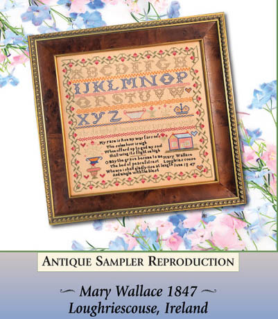 Mary Wallace 1847 Loughriescourse, Ireland Sampler 