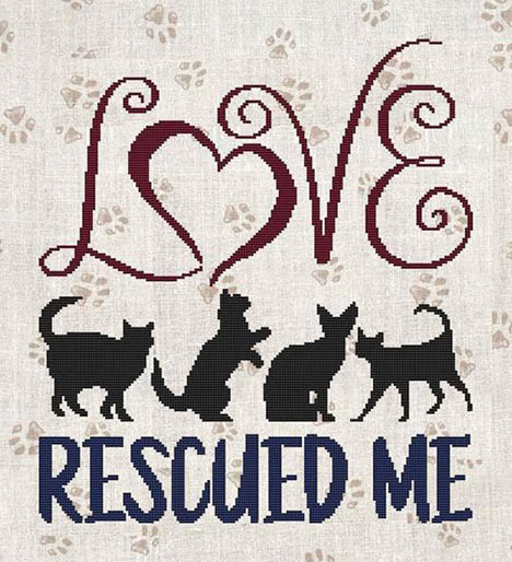 A Cat Saying - Love Rescued Me