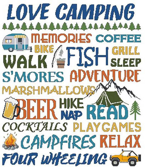 Love Camping - Colorful