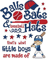 Balls Bats & Baseball Hats - That's What Little Boys Are Made Of