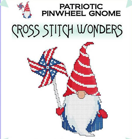 Patriotic Pinwheel Gnome