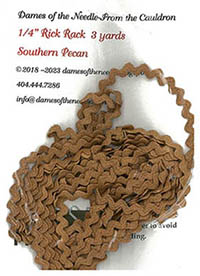 Southern Pecan 1/2 in Rick Rack from Dames of the Needle