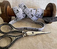 Memphis Blues Measuring Tape Twill from Dames of the Needle