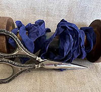 Eliza's Indigo 1/2 Crinkle Ribbons from Dames of the Needle