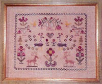 Flowers and Peacock Sampler