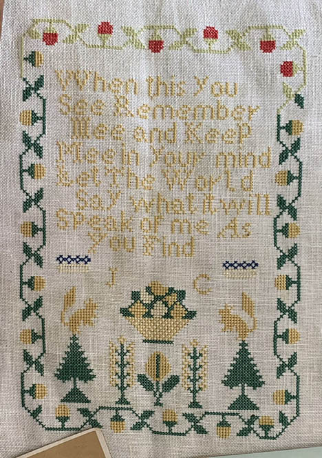 J. C. 1845 Reproduction Sampler