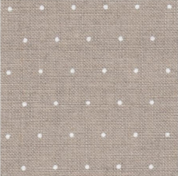 Raw Linen w/White Mini Dots 36 Ct. Edinburgh Linen