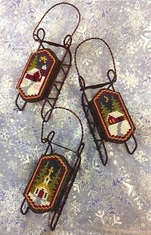 Snow Country Sled Sled Ornaments