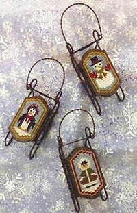 Sledding Friends Sled Ornaments