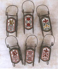 Apples and Berries Sled Ornaments