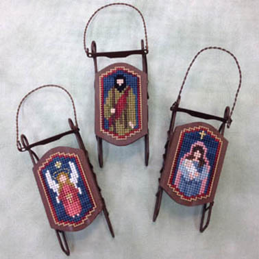 Oh Holy Night Sled Ornaments