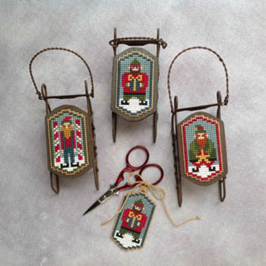 Sled Ornaments - Elf Folk