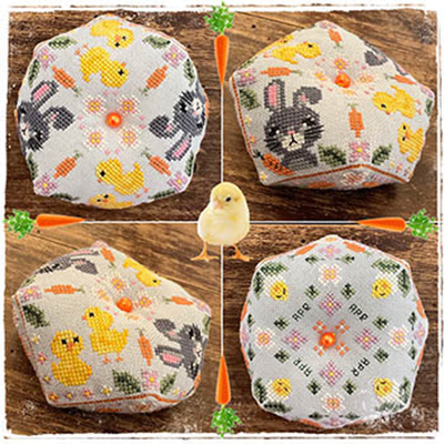 12 Months with Romy & Sandy 2026 - April Biscornu