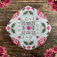 12 Months with Romy & Sandy 2026 - February Biscornu