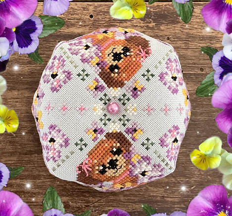 12 Months with Romy & Sandy 2026 - March Biscornu