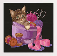 Sewing Basket Kitten Kit