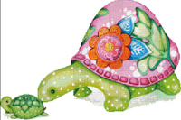 Mom and Baby Turtle