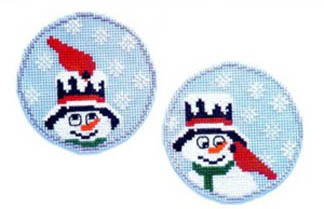 Circle Ornaments - Snowman Buddies