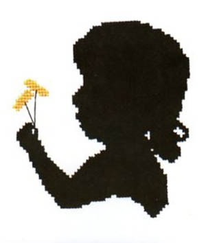 Silhouette Faces - Girl with Dandelion