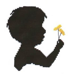 Silhouette Faces - Boy with Dandelion 