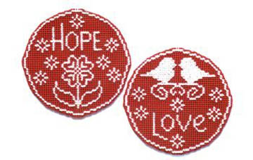 Circle Ornaments - Hope and Love 