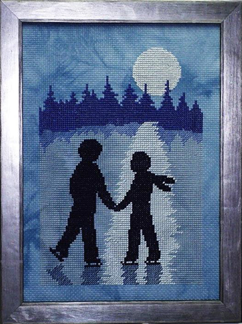 Skaters in the Moonlight