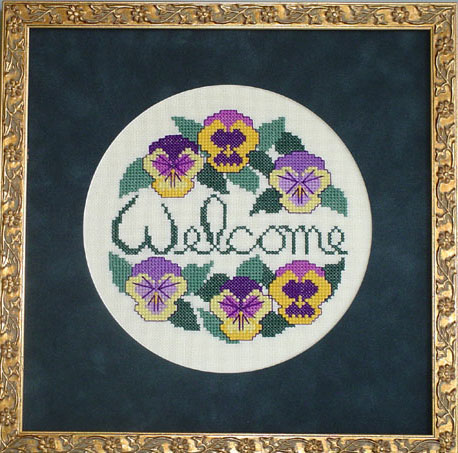 Welcome with Pansies