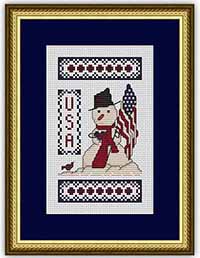Patriotic Snowman