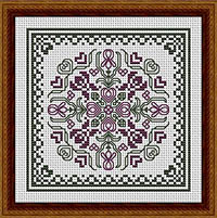 May Hearts Square With Purple/iris