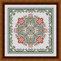 November Hearts Square with Pansies
