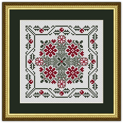 Winter Poinsettia and Holly