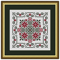 Winter Poinsettia and Holly