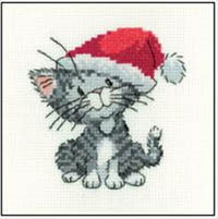 Silver Tabby Christmas Kitten