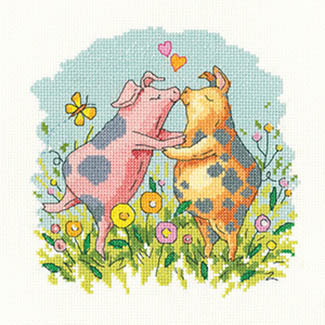  Hog & Kisses - Higgledy Piggledies Kit by Karen Carter
