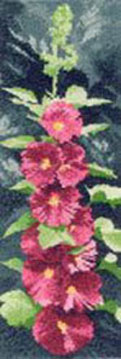 Flower Panels - Hollyhocks 
