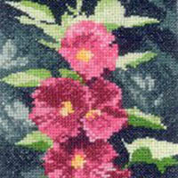 Mini Flowers - Hollyhocks