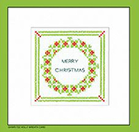 Holly Greeting Cards - Wreath Cards Kit