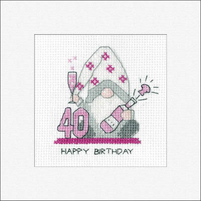 40th Birthday Pink Greeting Cards Kit