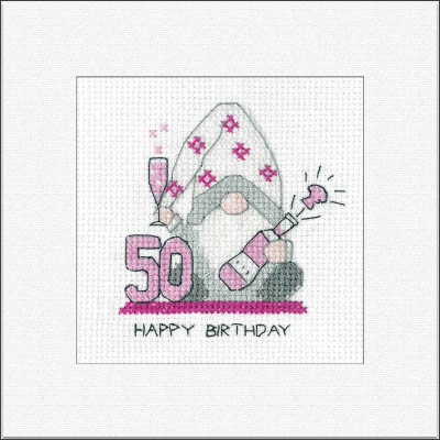 50th Birthday Pink Greeting Cards Kit