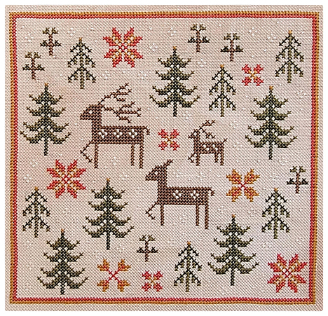 Winter Woodland Star & Sampler