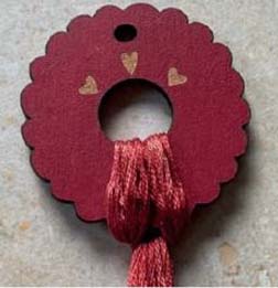 Ruffled Red Thread Drop