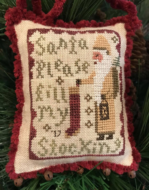 2017 Santa Ornament - Santa Please Fill My Stocking
