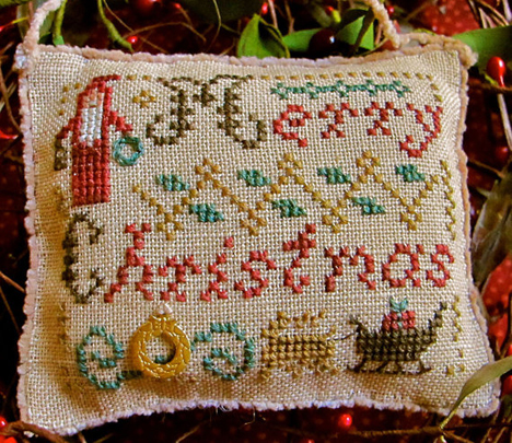 2014 Sampler Ornament - Merry Christmas Wishes