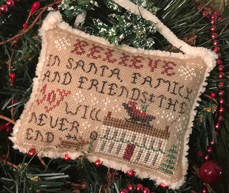 2021 Sampler Ornament - Believe in Santa