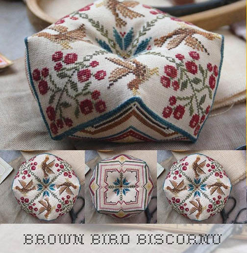 Brown Bird Biscornu