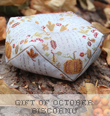 Gift of October Biscornu