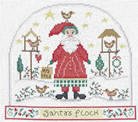 Santa's Flock Snow Globe