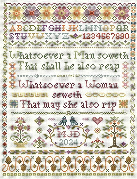 Woman Seweth Sampler